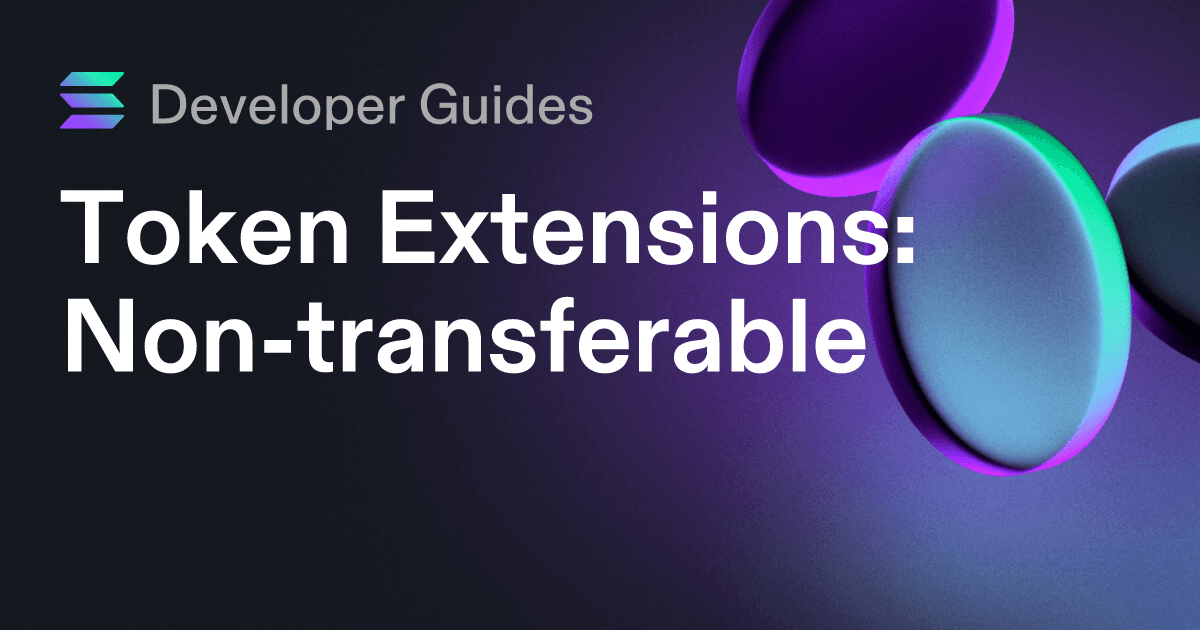 How to use the Non-transferable extension